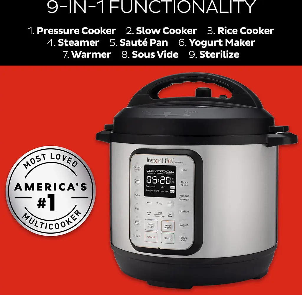 Instant Pot Duo Nova 7-in-1 Electric Pressure Cooker, Sterilizer, Slow  Cooker, Rice Cooker, Steamer, and more, 10 Quart, Easy-Seal Lid, 14  One-Touch Programs, Stainless Steel/Black 