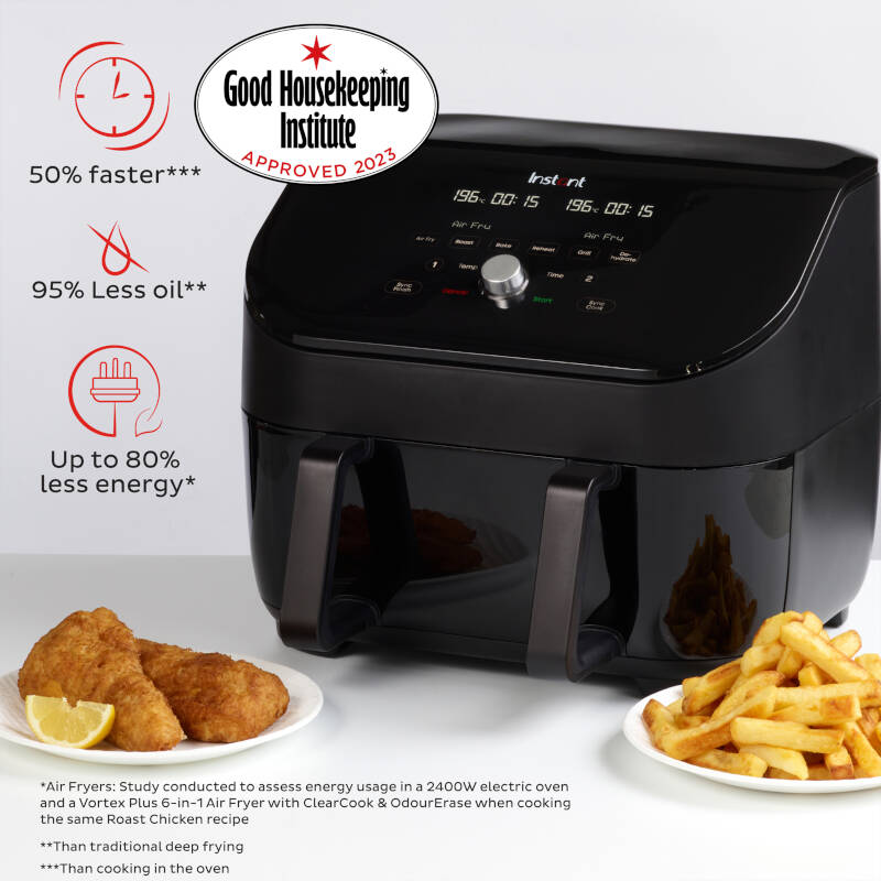 Instant Brands Vortex Plus 6-Quart Air Fryer with ClearCook in